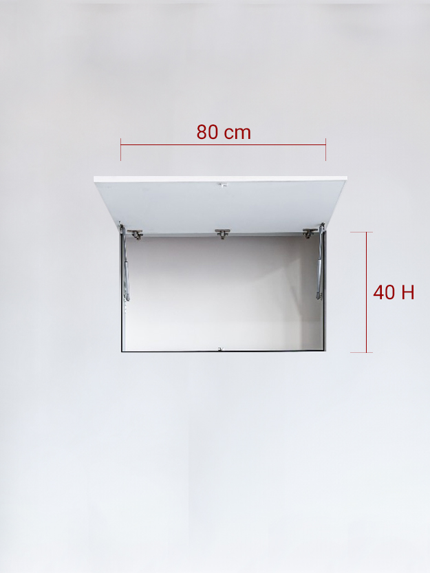 Panneau invisible 1 vantail verse le Haut 80x40