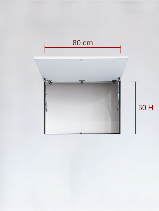 Panneau invisible 1 vantail verse le Haut 80x50