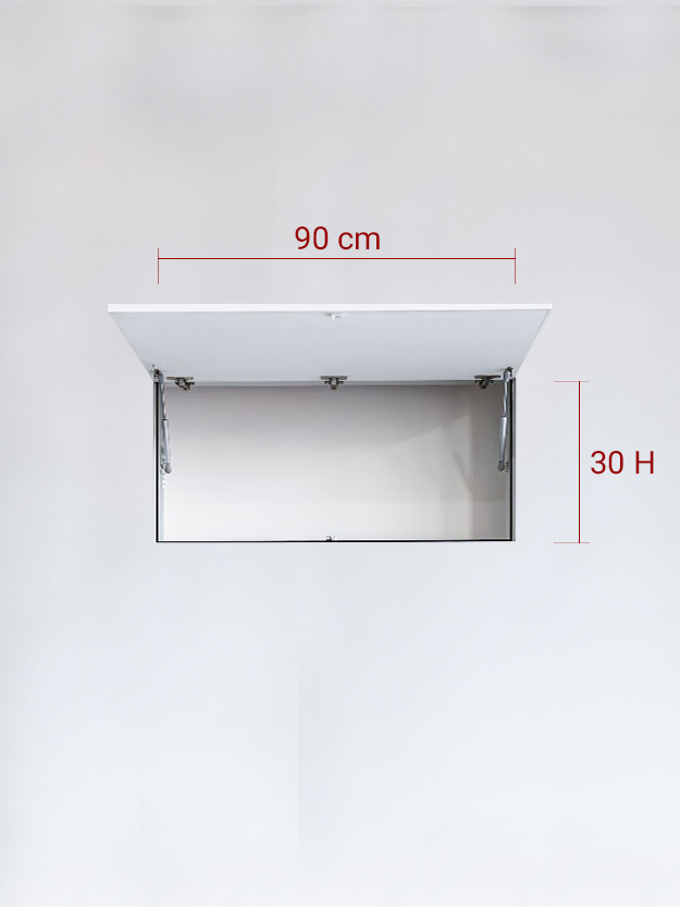 Panneau invisible 1 vantail verse le Haut 90x30