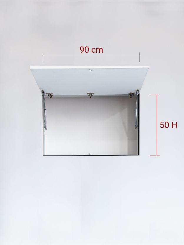 Panneau invisible 1 vantail verse le Haut 90x50