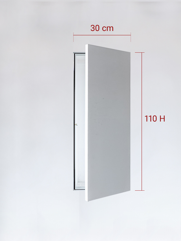 Panneau invisible 1 vantail pour niche 30x110