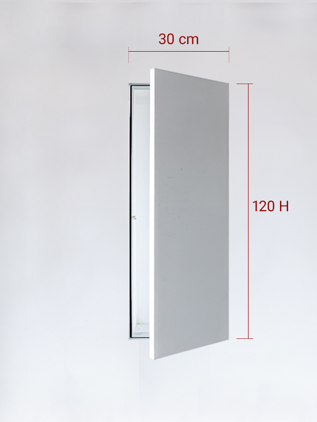 Panneau invisible 1 vantail pour niche 30x120