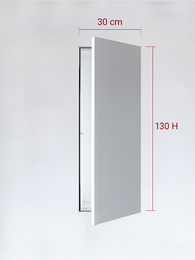 Panneau invisible 1 vantail pour niche 30x130