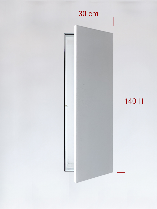 Panneau invisible 1 vantail pour niche 30x140