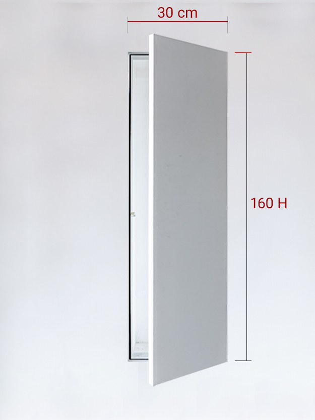 Panneau invisible 1 vantail pour niche 30x160