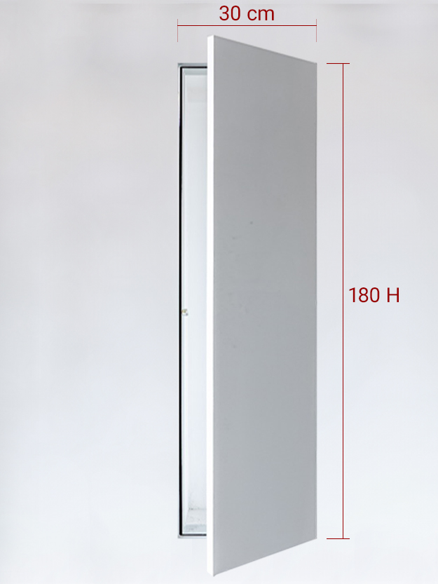 Panneau invisible 1 vantail pour niche 30x180