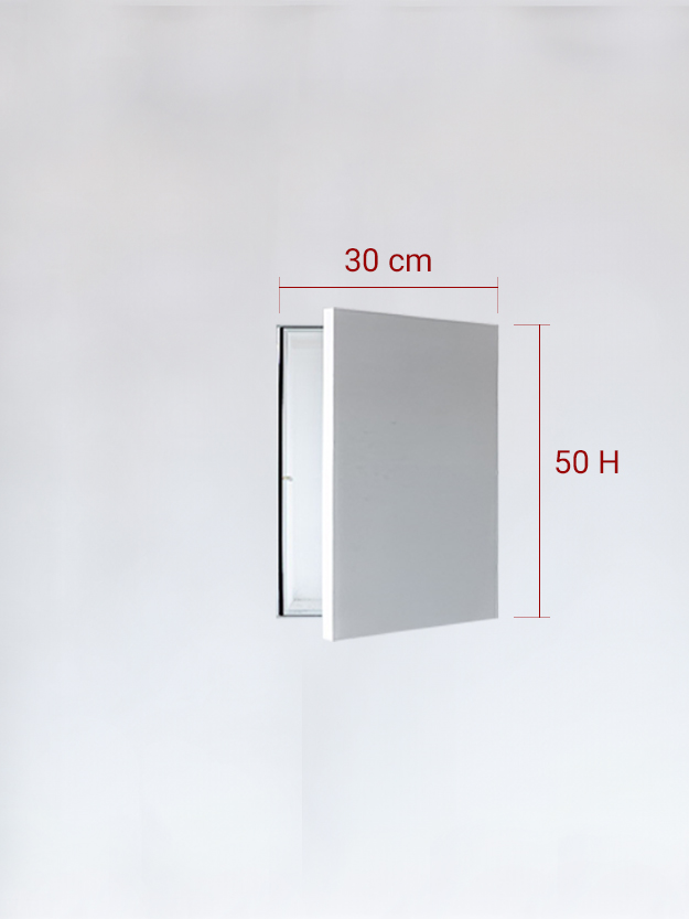 Panneau invisible 1 vantail pour niche 30x50