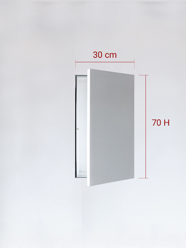 Panneau invisible 1 vantail pour niche 30x70