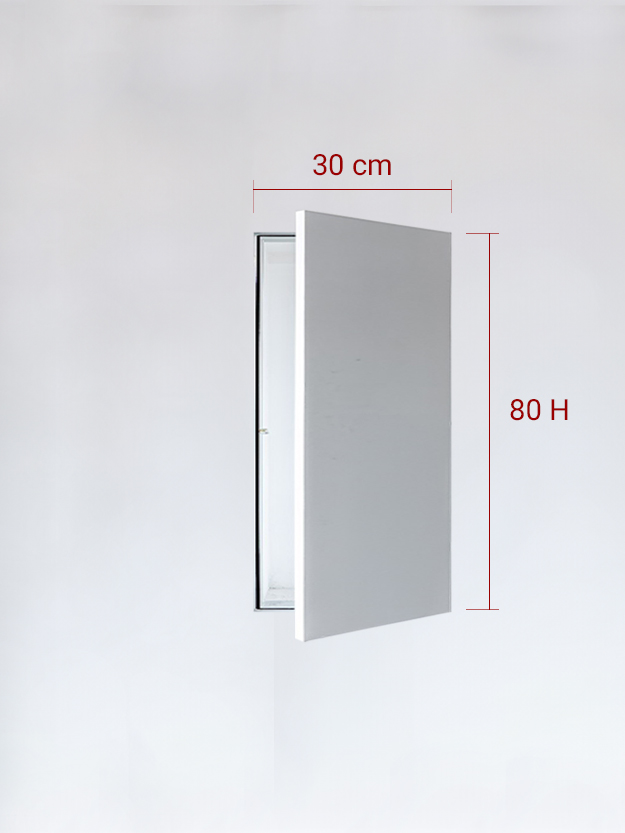 Panneau invisible 1 vantail pour niche 30x80