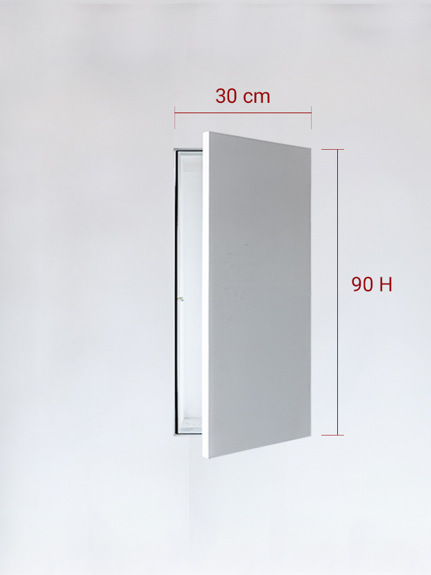 Panneau invisible 1 vantail pour niche 30x90
