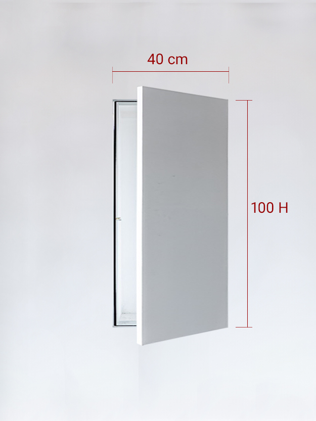 Panneau invisible 1 vantail pour niche 40x100