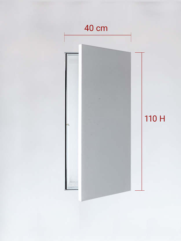 Panneau invisible 1 vantail pour niche 40x110