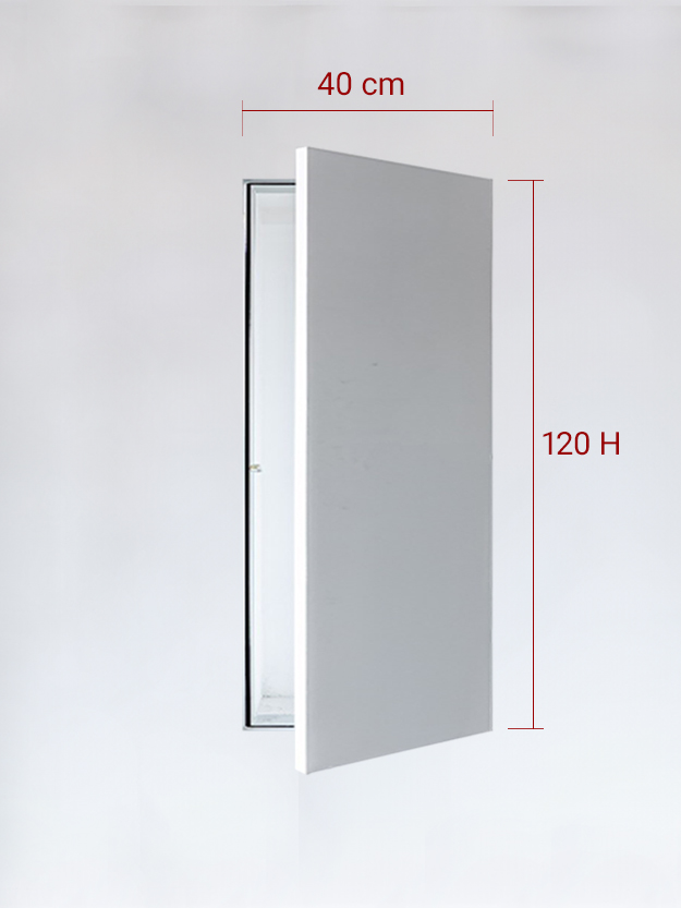 Panneau invisible 1 vantail pour niche 40x120