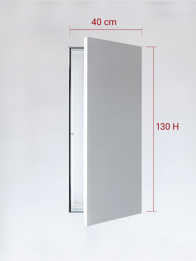 Panneau invisible 1 vantail pour niche 40x130