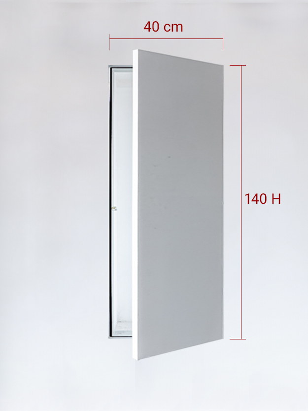 Panneau invisible 1 vantail pour niche 40x140