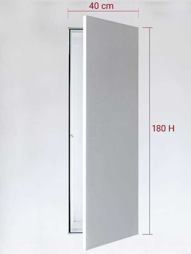 Panneau invisible 1 vantail pour niche 40x180