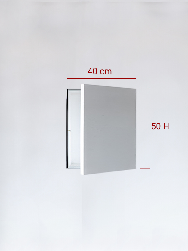 Panneau invisible 1 vantail pour niche 40x50