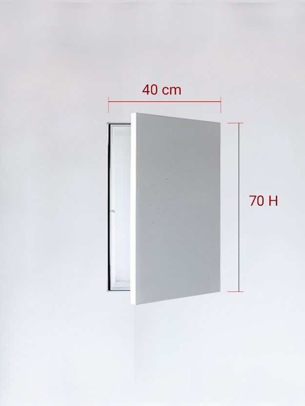 Panneau invisible 1 vantail pour niche 40x70
