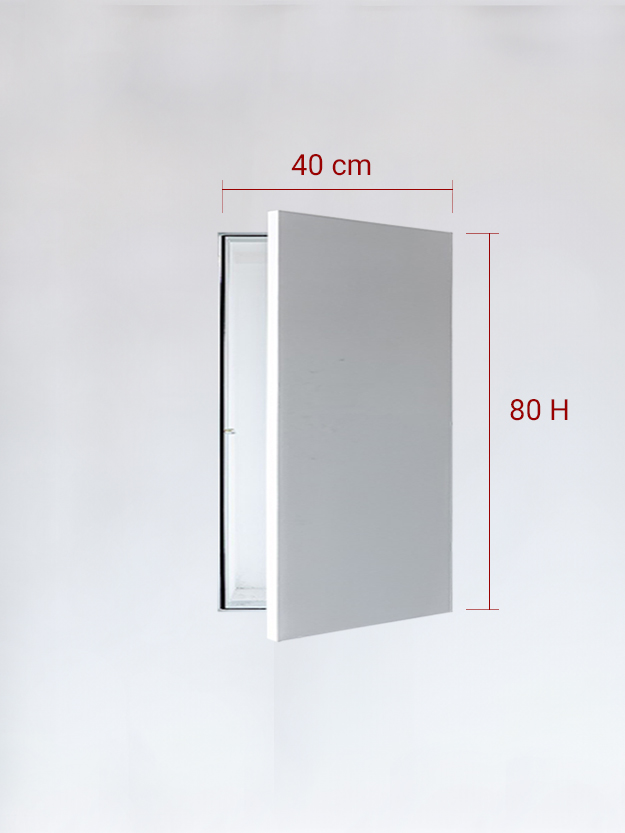 Panneau invisible 1 vantail pour niche 40x80