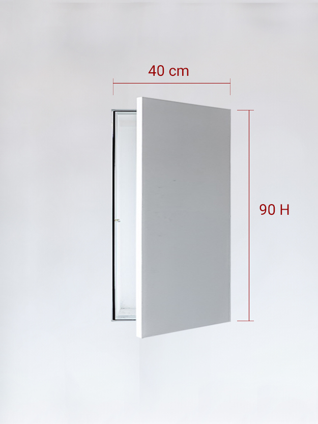 Panneau invisible 1 vantail pour niche 40x90