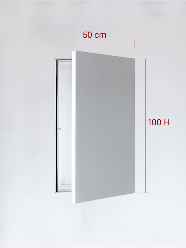 Panneau invisible 1 vantail pour niche 50x100