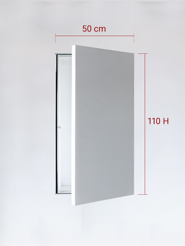 Panneau invisible 1 vantail pour niche 50x110