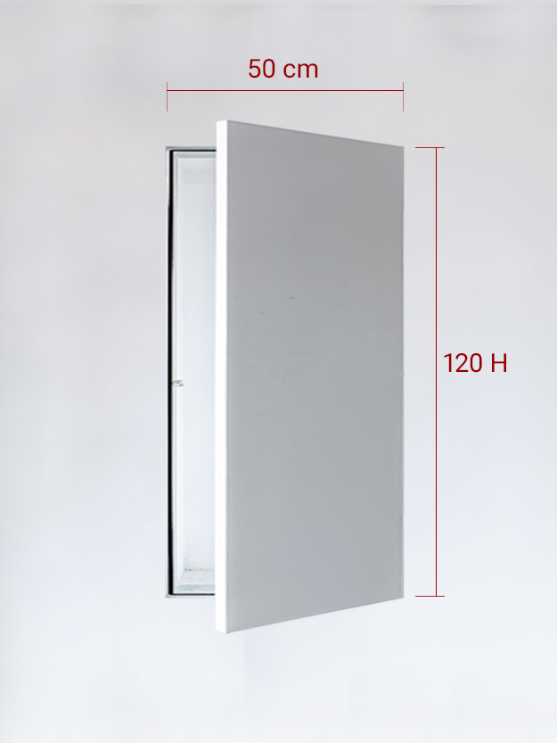 Panneau invisible 1 vantail pour niche 50x120
