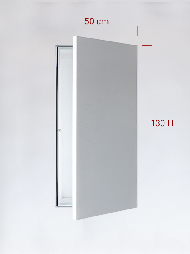 Panneau invisible 1 vantail pour niche 50x130