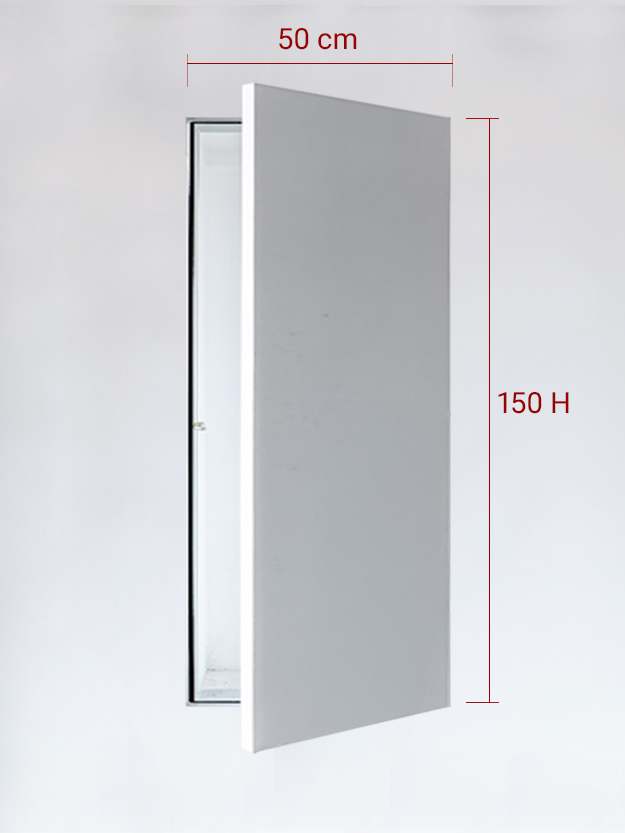 Panneau invisible 1 vantail pour niche 50x150