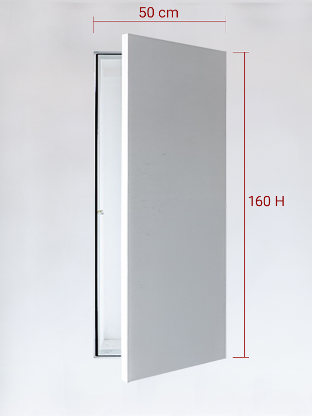 Panneau invisible 1 vantail pour niche 50x160