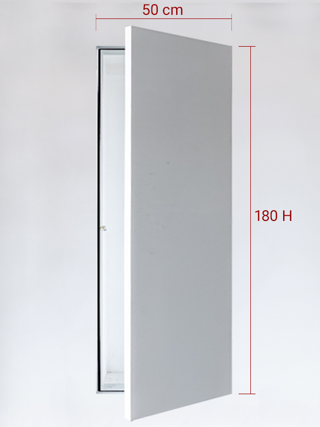 Panneau invisible 1 vantail pour niche 50x180