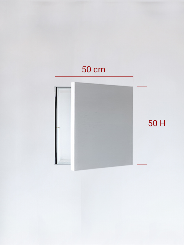 Panneau invisible 1 vantail pour niche 50x50