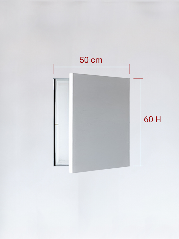 Panneau invisible 1 vantail pour niche 50x60