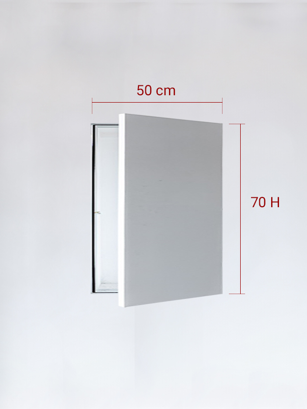 Panneau invisible 1 vantail pour niche 50x70