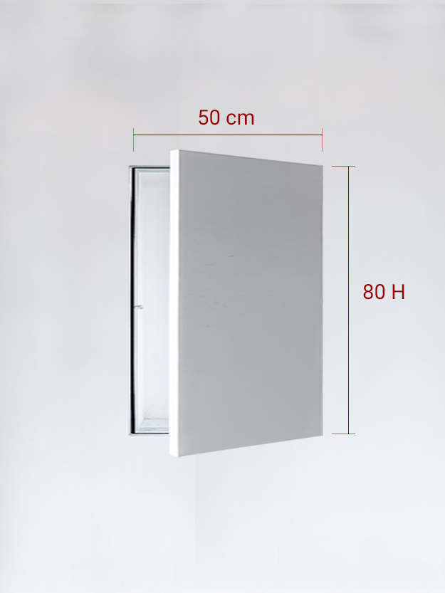 Panneau invisible 1 vantail pour niche 50x80