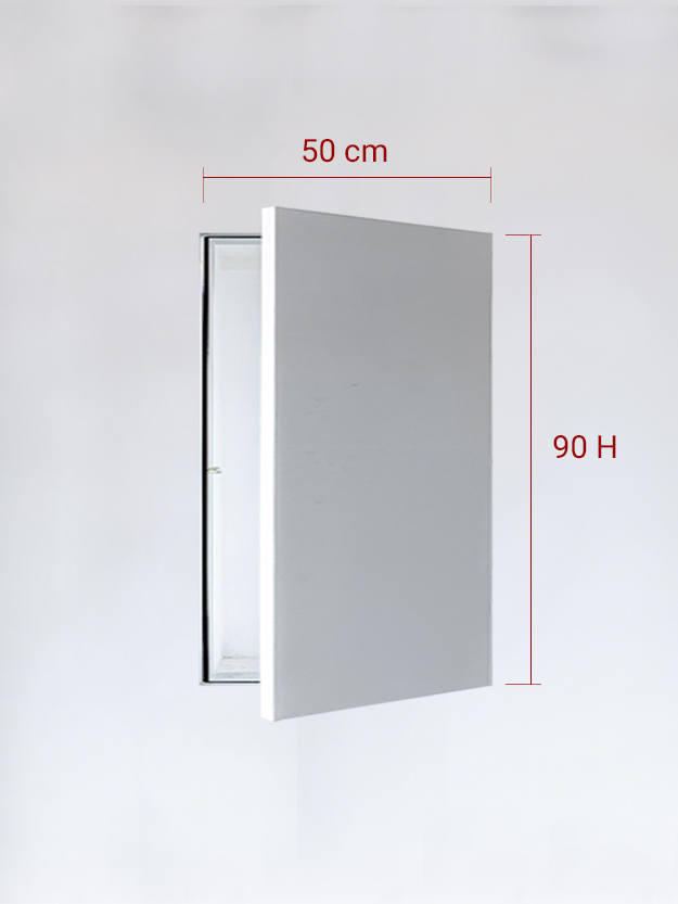 Panneau invisible 1 vantail pour niche 50x90