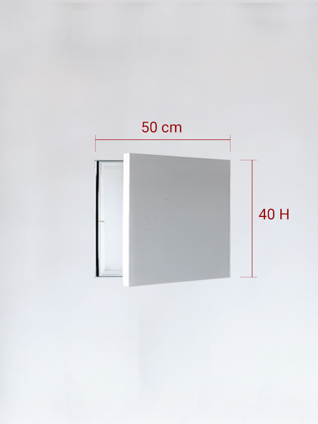 Panneau invisible 1 vantail pour niche 50x40