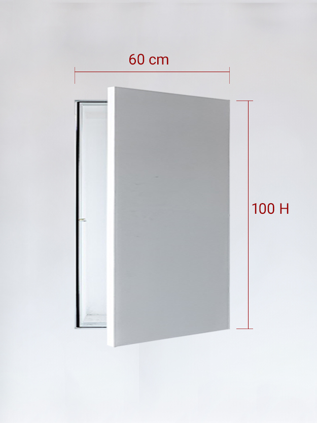 Panneau invisible 1 vantail pour niche 60x100