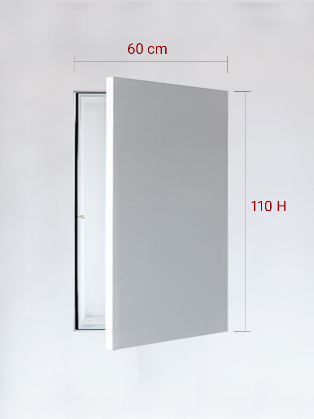 Panneau invisible 1 vantail pour niche 60x110