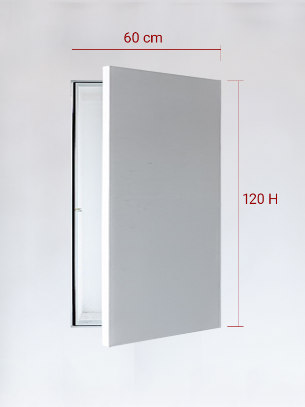 Panneau invisible 1 vantail pour niche 60x120