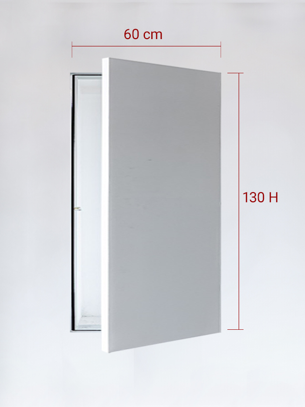 Panneau invisible 1 vantail pour niche 60x130