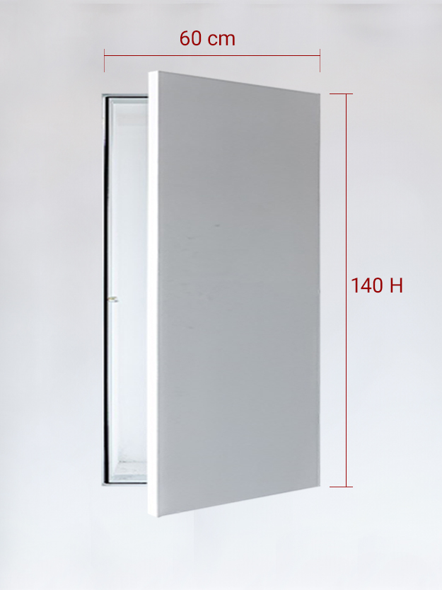 Panneau invisible 1 vantail pour niche 60x140