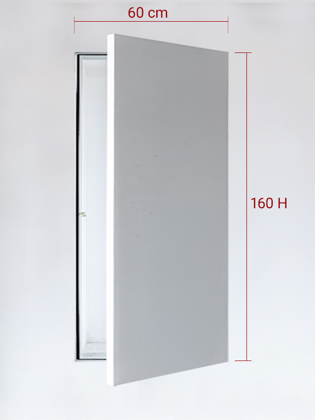 Panneau invisible 1 vantail pour niche 60x160