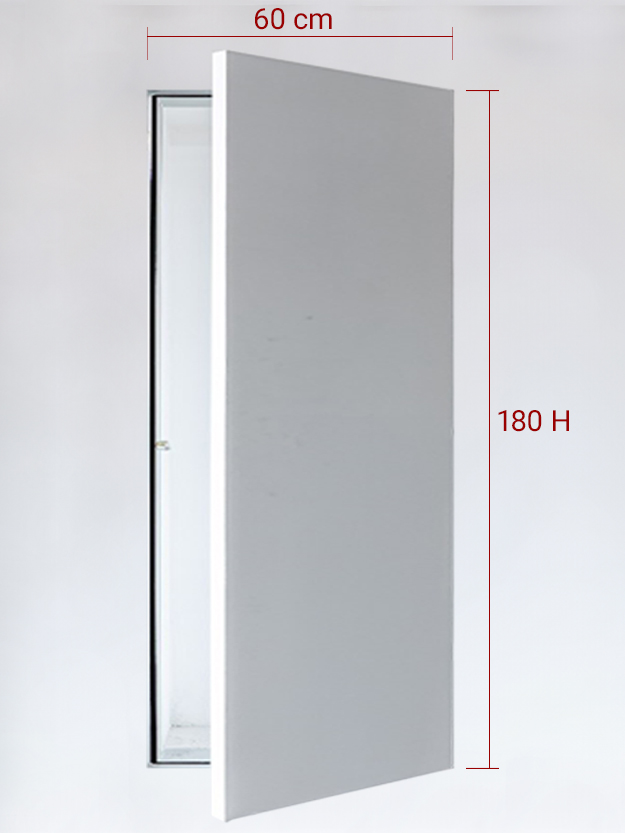 Panneau invisible 1 vantail pour niche 60x180