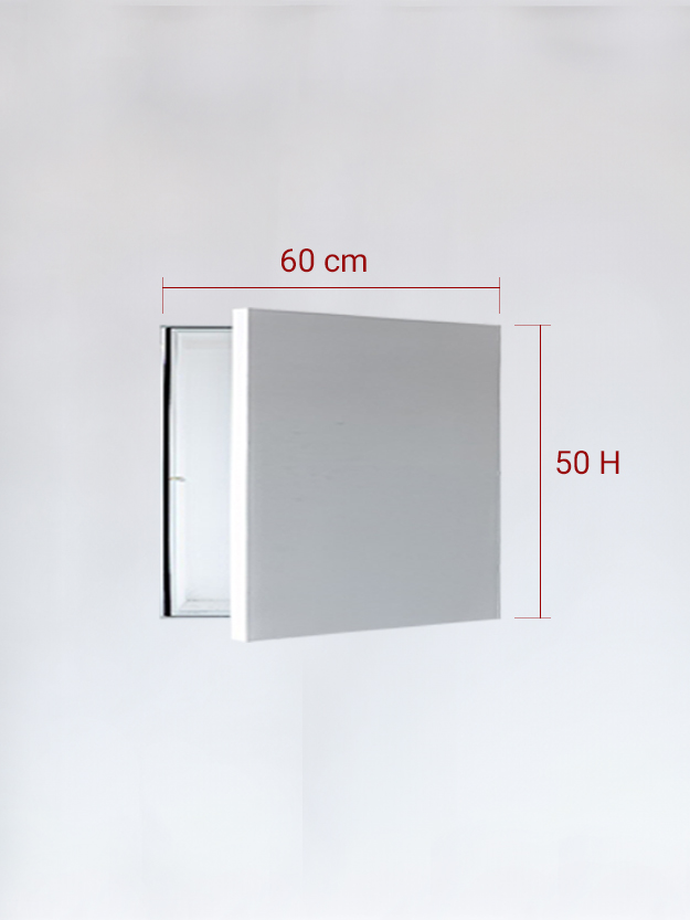 Panneau invisible 1 vantail pour niche 60x50
