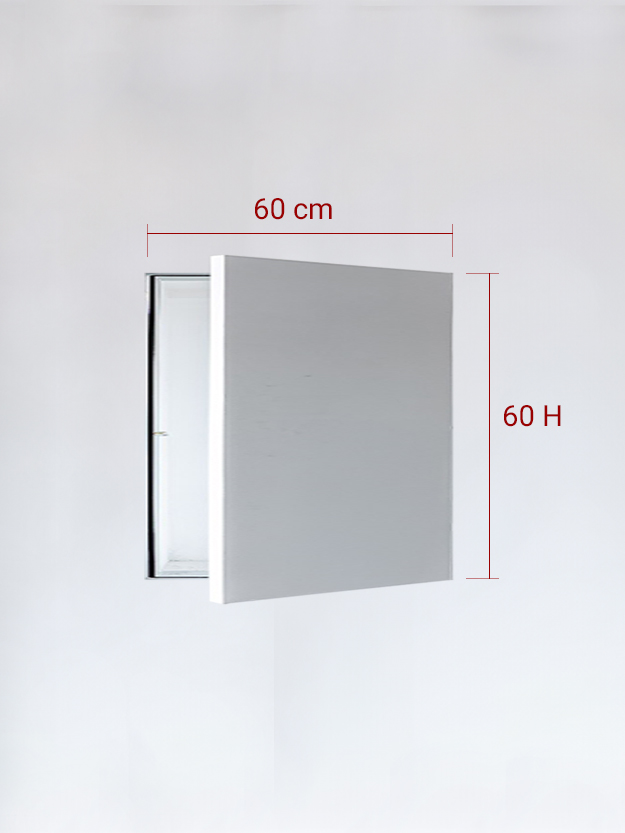 Panneau invisible 1 vantail pour niche 60x60
