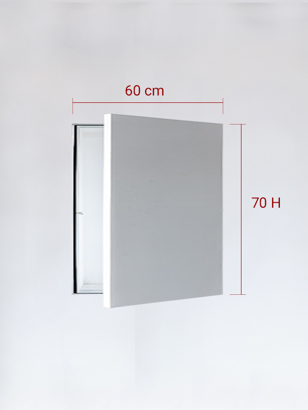 Panneau invisible 1 vantail pour niche 60x70