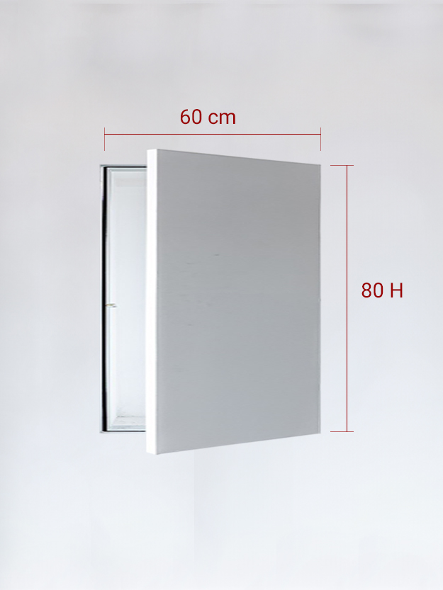 Panneau invisible 1 vantail pour niche 60x80