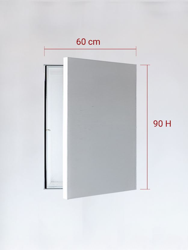 Panneau invisible 1 vantail pour niche 60x90