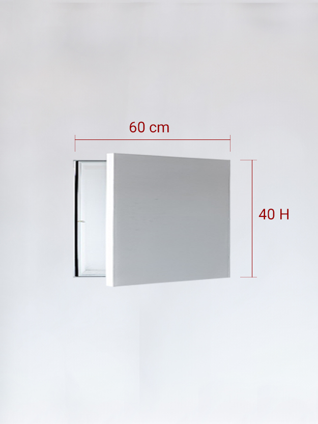 Panneau invisible 1 vantail pour niche 60x40